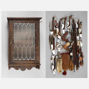 Pfeifensammlung in Schauvitrine