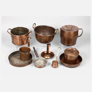 Konvolut Kupfergefäße