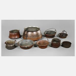 Konvolut Kupferkessel