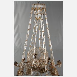 Glasperlenleuchter Biedermeier