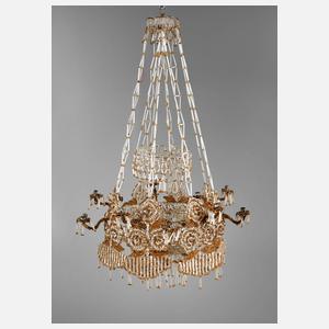 Glasperlenleuchter Biedermeier