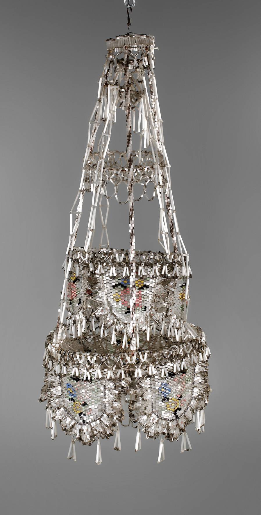 Glasperlenleuchter Biedermeier