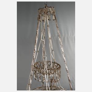 Glasperlenleuchter Biedermeier