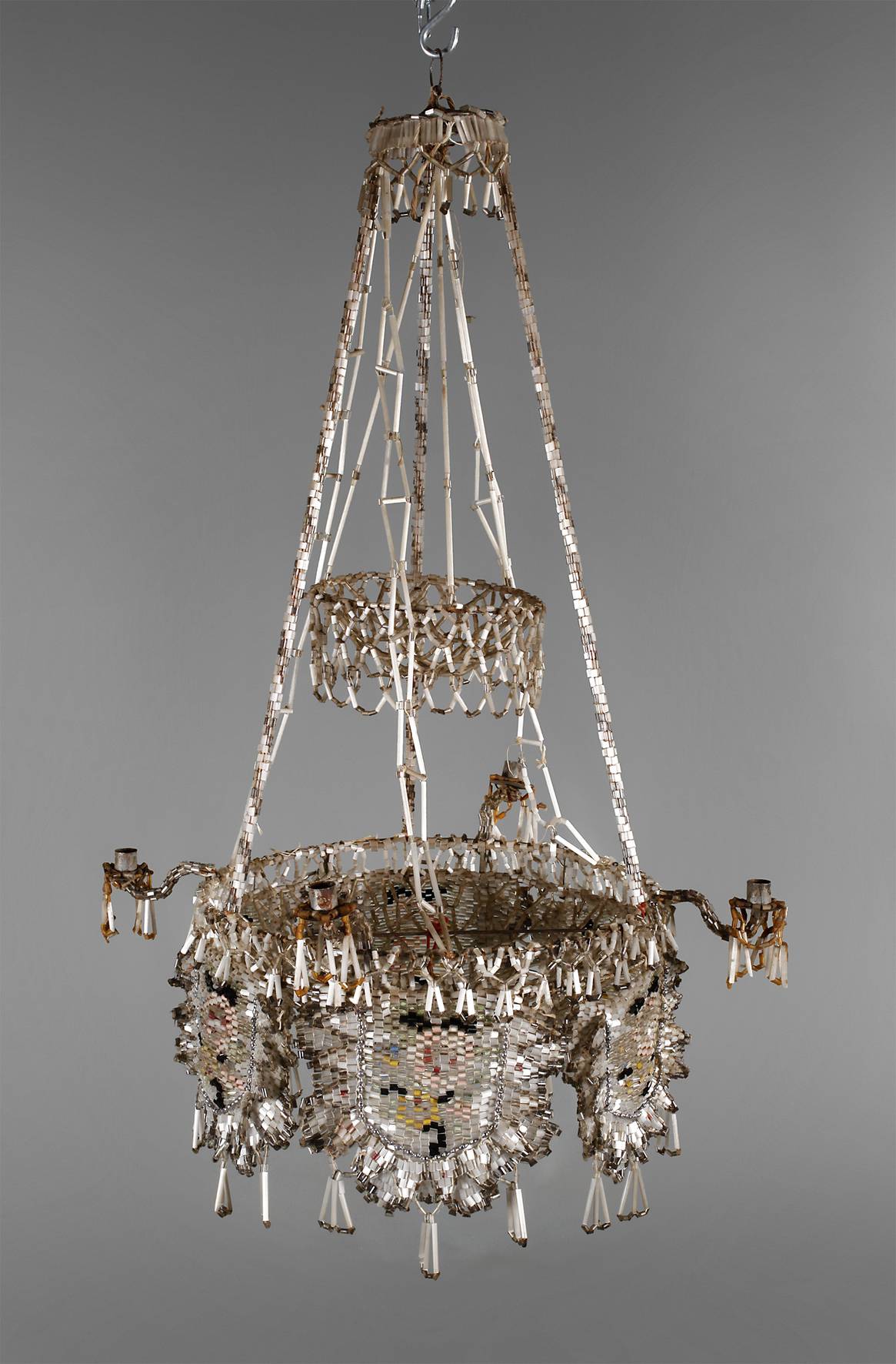 Glasperlenleuchter Biedermeier