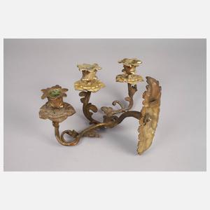 Paar florale Wandleuchter