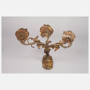 Paar florale Wandleuchter