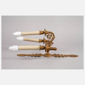 Paar Wandlampen Bronze