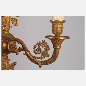 Paar Wandlampen Bronze