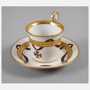 Biedermeiertasse Wien mit Darstellung des St. Wladimir-Ordens