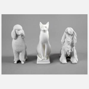 Russland drei Tierfiguren Leningrad