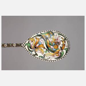 Russland Silberlöffel mit Email