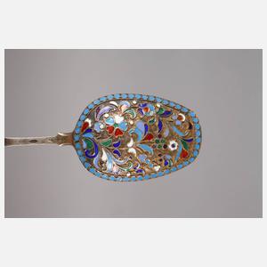 Russland Zuckerlöffel Email