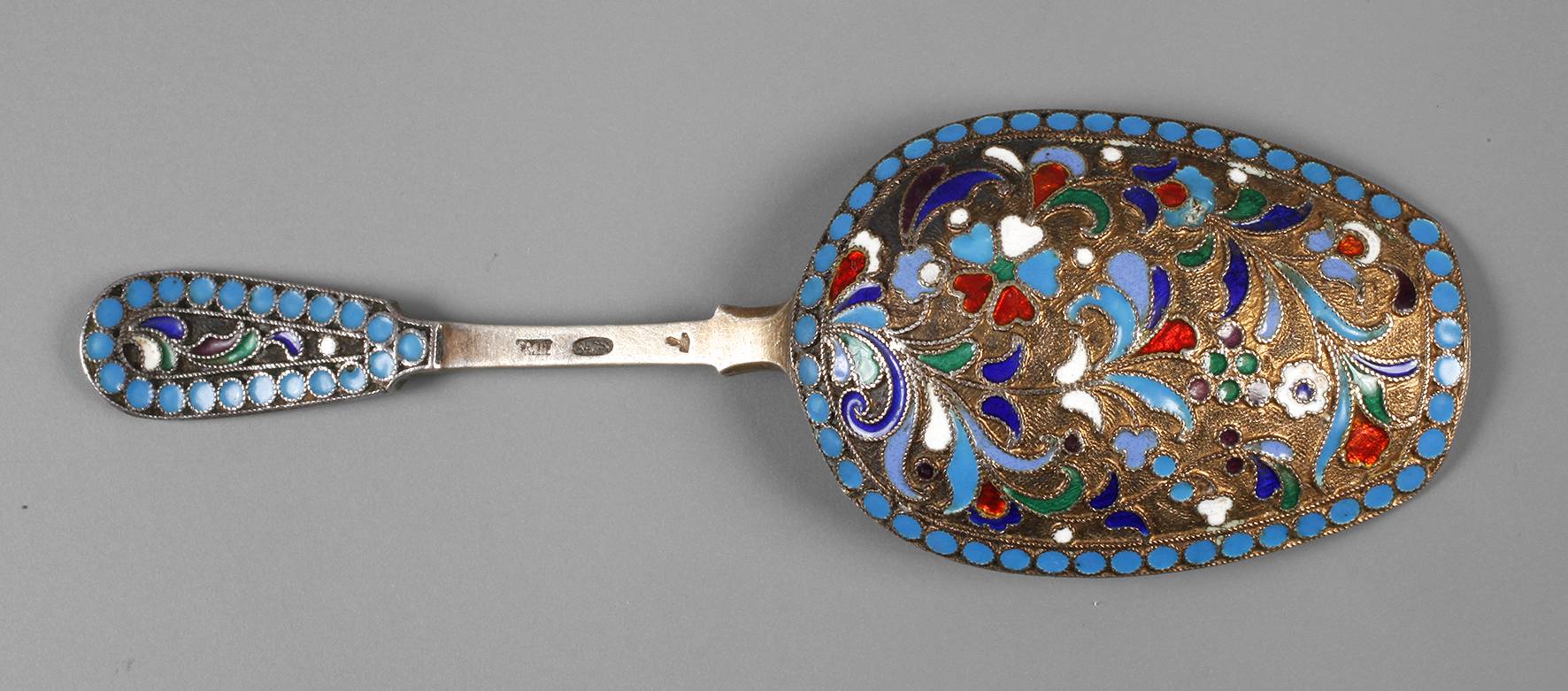 Russland Zuckerlöffel Email