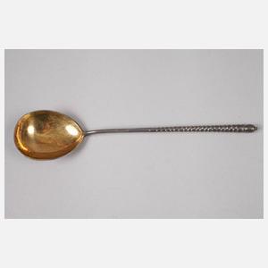 Russischer Silberlöffel im Etui