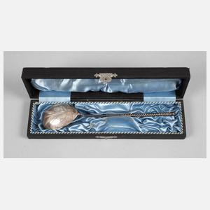 Russischer Silberlöffel im Etui