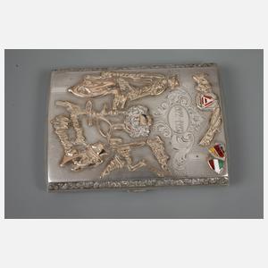 Feines Zigarettenetui Russland Silber und Gold