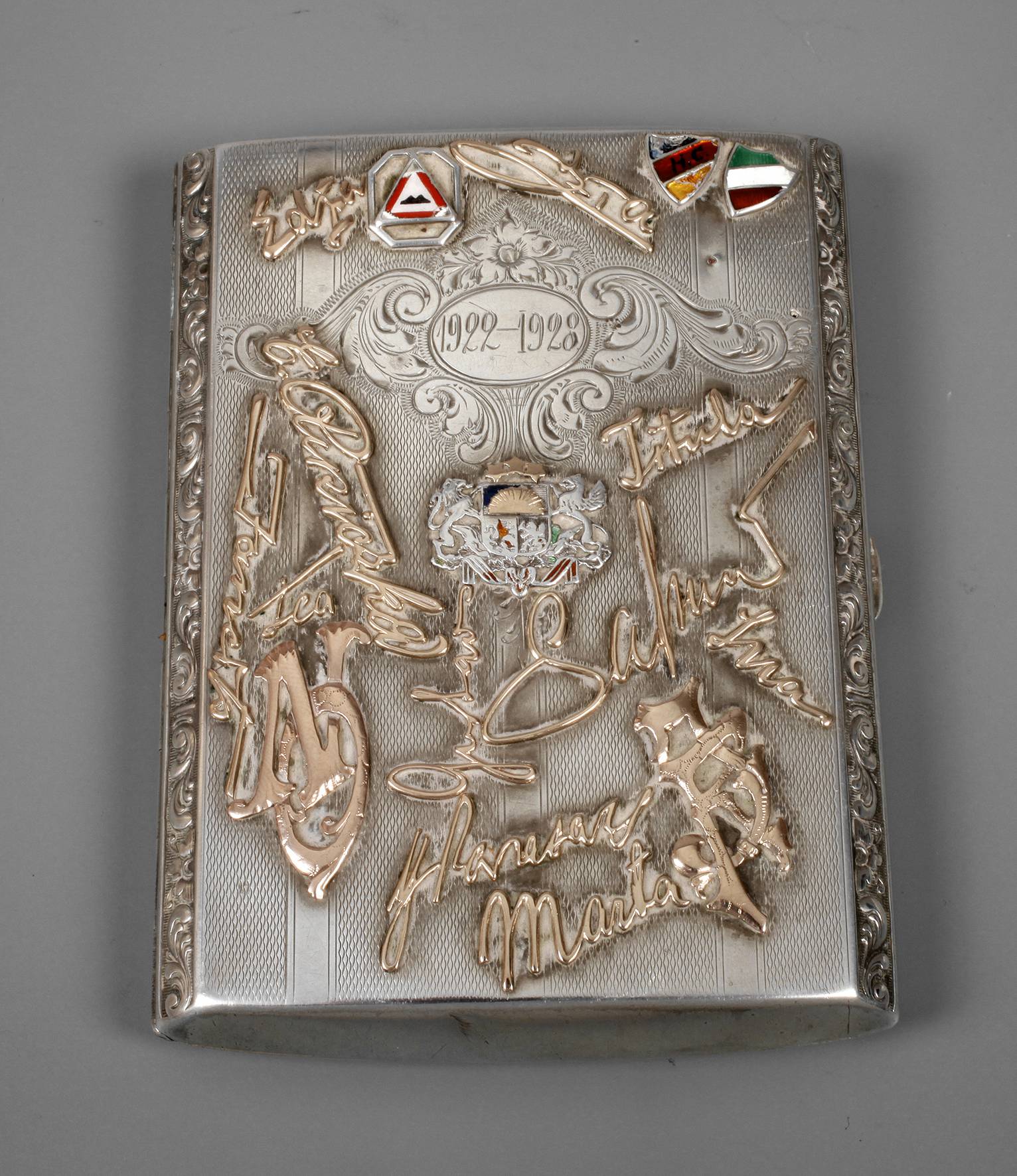 Feines Zigarettenetui Russland Silber und Gold