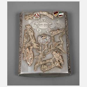 Feines Zigarettenetui Russland Silber und Gold