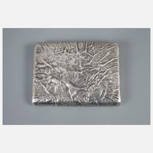 Russland Silberdose mit Amethystcabochon