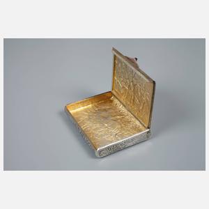 Russland Silberdose mit Amethystcabochon