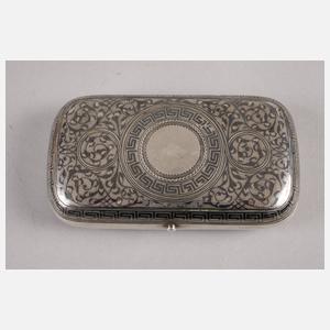 Russland Zigarettendose Silber