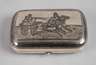 Russland Zigarettendose Silber