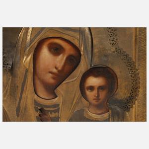 Marienikone im Oklad