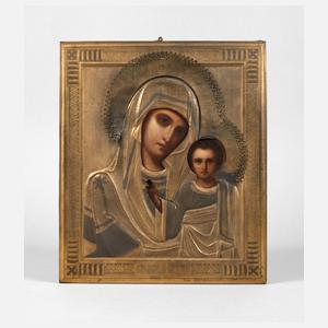 Marienikone im Oklad