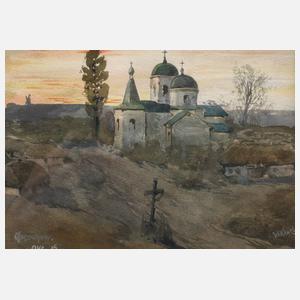 Russische Kirche auf dem Lande