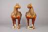 Paar große Keramik Pferde