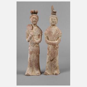 Zwei Terrakotta Figuren