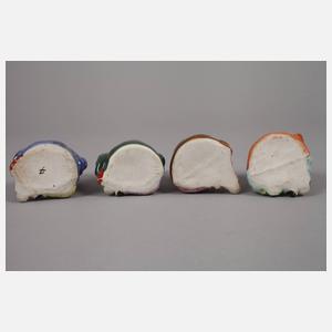 Vier Porzellanfiguren