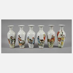 Sechs Vasen China
