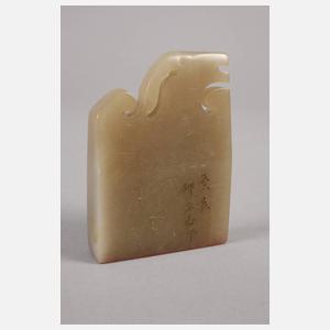 Paar Stempel Speckstein