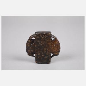 Vier Jadeschnitzereien