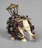Elfenbein Elefant mit Steinbesatz
