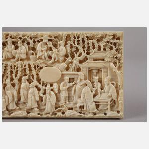 Reliefschnitzerei Elfenbein