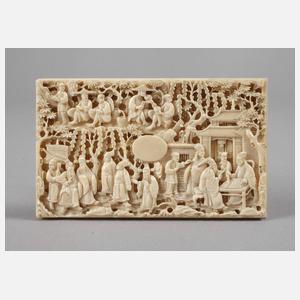 Reliefschnitzerei Elfenbein