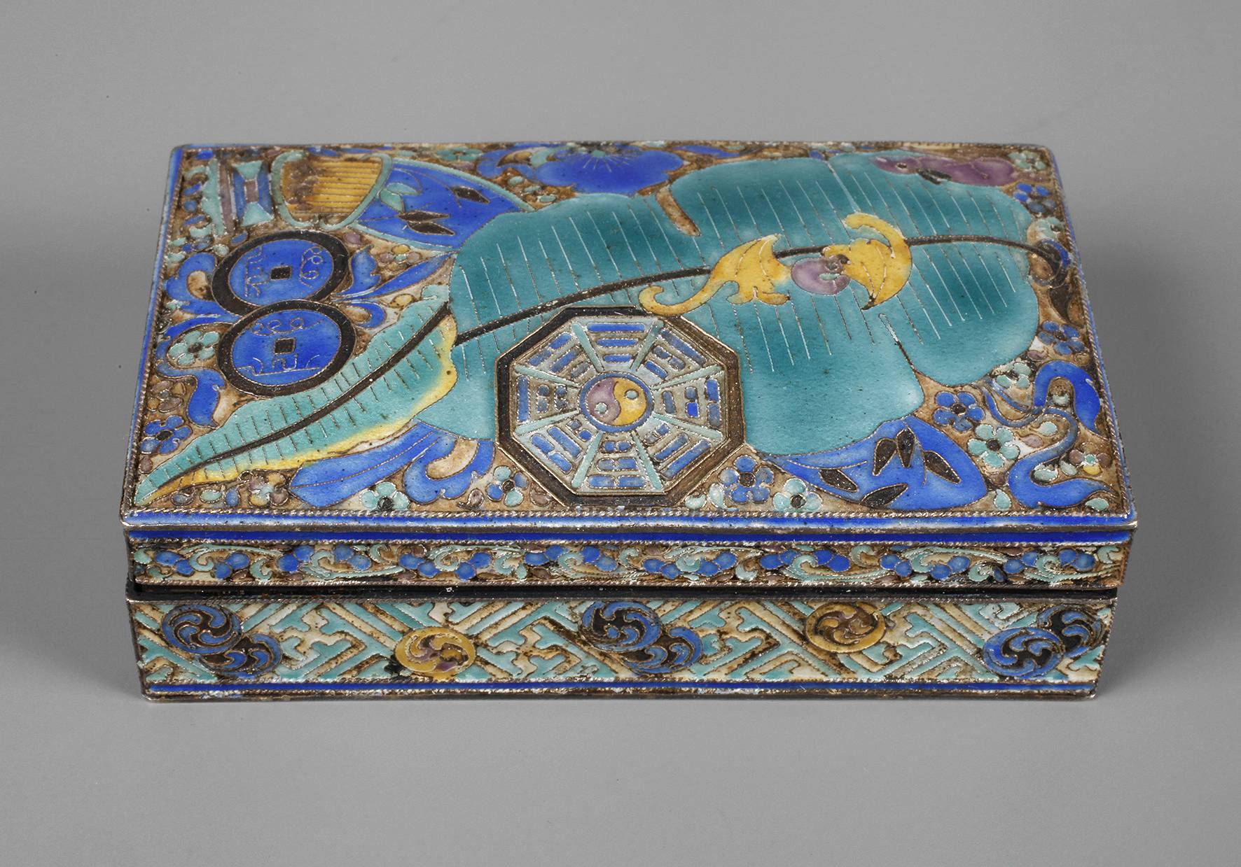 Silberdose Cloisonné