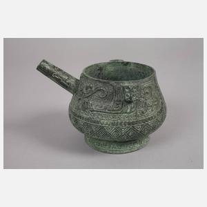 Zwei Ritualgefäße Bronze