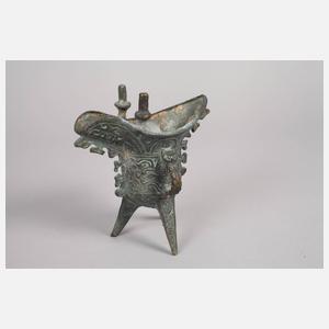 Zwei Ritualgefäße Bronze