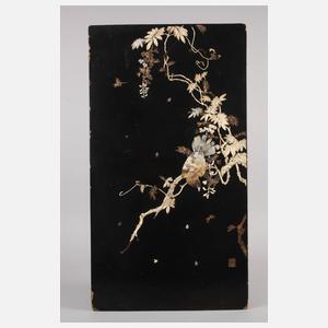 Paar intarsierte Wandpaneele