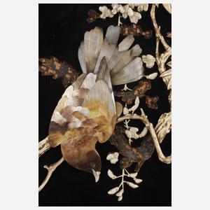 Paar intarsierte Wandpaneele