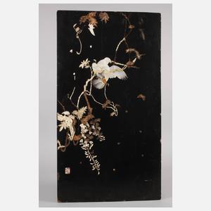 Paar intarsierte Wandpaneele