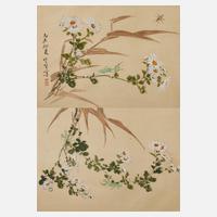 Zwei Seidenmalereien111