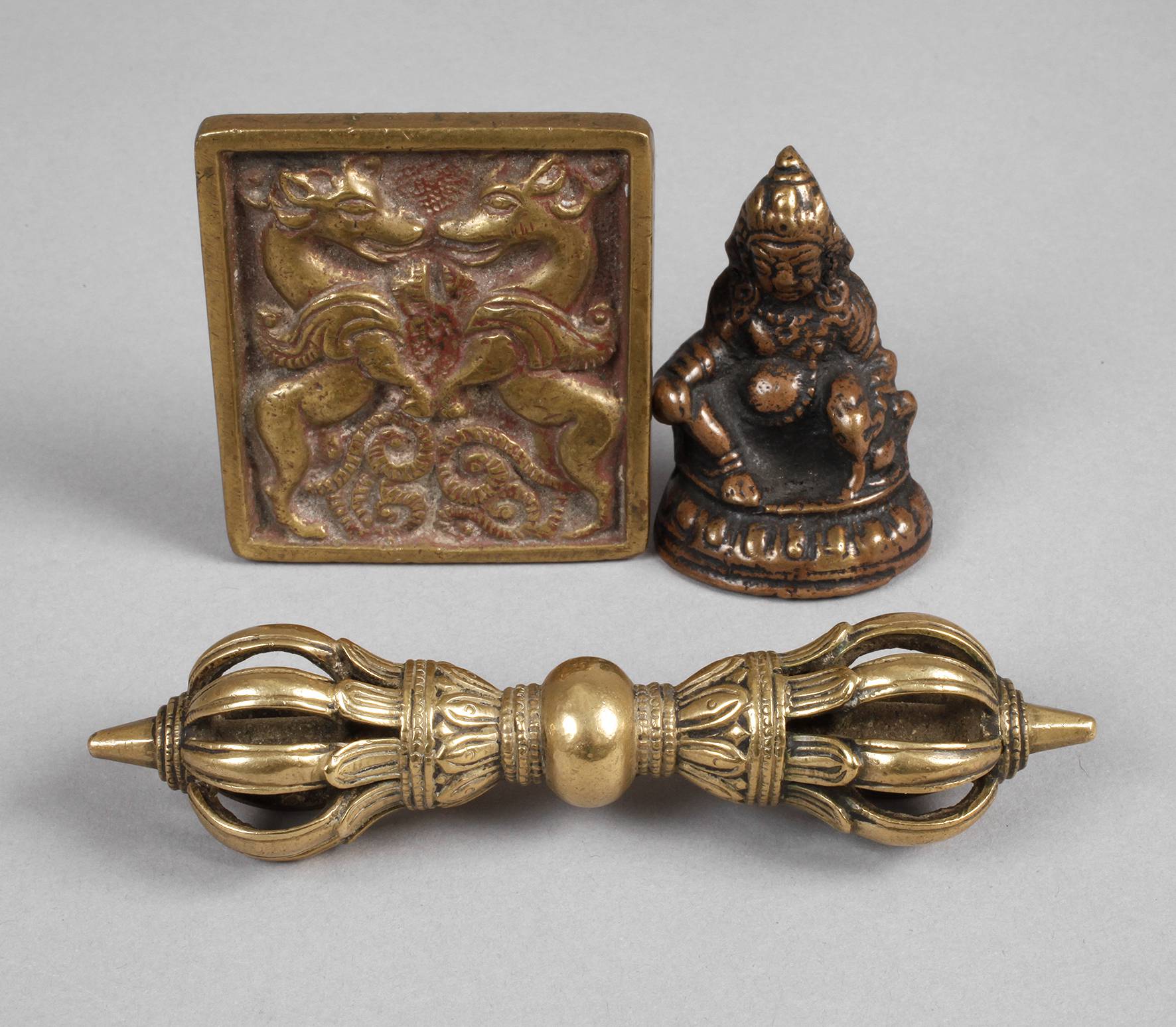 Drei Kleinbronzen Asiatika