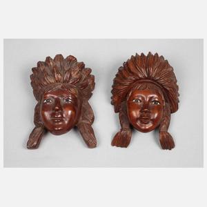 Paar figürliche Schnitzereien