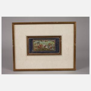 Drei indo-persische Miniaturmalereien