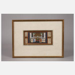 Drei indo-persische Miniaturmalereien