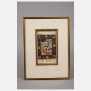 Drei indo-persische Miniaturmalereien